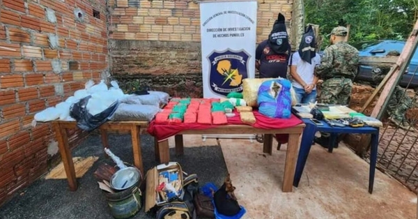 Presidente Franco: Desarticulan laboratorio clandestino de drogas y detienen a dos personas