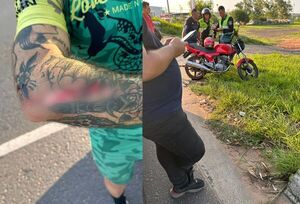 Motociclista tumbó de una patada a un ciclista y se salvó de ser arrollado - Megacadena - Diario Digital