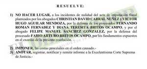 Juez confirma exigencias legales en imputación de una causa Mocipar