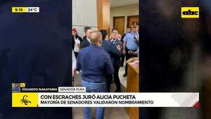 Video:  Con escraches juró Alicia Pucheta - ABC Noticias - ABC Color