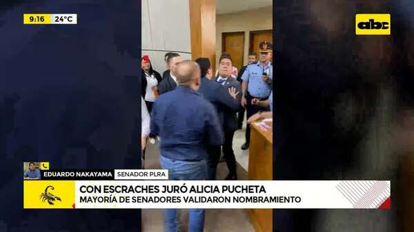 Video: Con escraches juró Alicia Pucheta - ABC Noticias - ABC Color