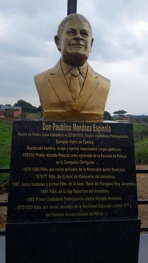 Justo homenaje a Don Paublino Mendoza Espínola: Descubren busto y una calle lleva su nombre