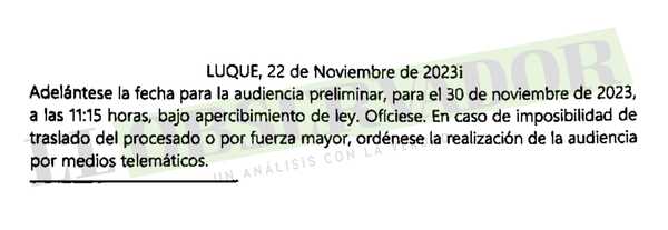 Caso feminicidio: juez adelanta audiencia preliminar y convoca al acusado bajo apercibimiento