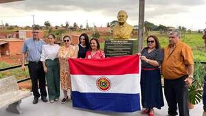 Inauguran busto y calle en homenaje a Paulino Mendoza Espínola en Jardín Aurora - Radio Imperio 106.7 FM