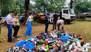 Destruyen productos falsificados de la marca Stanley