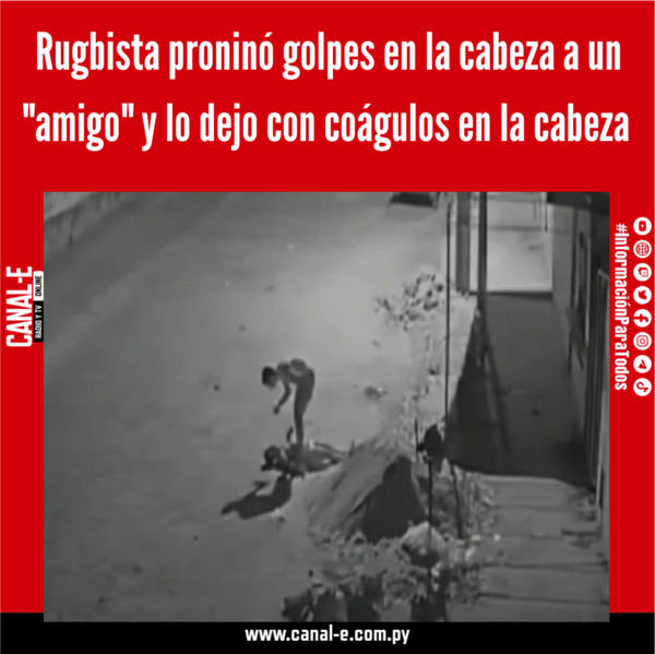 Rugbista proninó golpes en la cabeza a un «amigo» y lo dejo con coágulos en la cabeza
