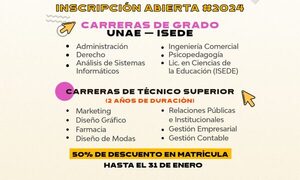 UNAE abre convocatoria 2024