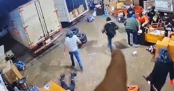 La Nación / Unos diez delincuentes asaltaron local de transportadora y robaron celulares