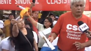 Corriente Sindical protesta contra proyecto para reforma jubilatoria