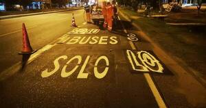 La Nación / En la ex Transchaco implementan carril exclusivo para buses