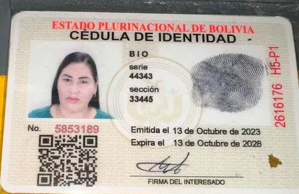 Caso ‘Reina’ del narcotráfico: Segip revela cómo tenía cédula boliviana