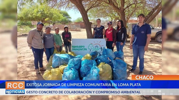 Exitosa jornada de limpieza comunitaria en Loma Plata