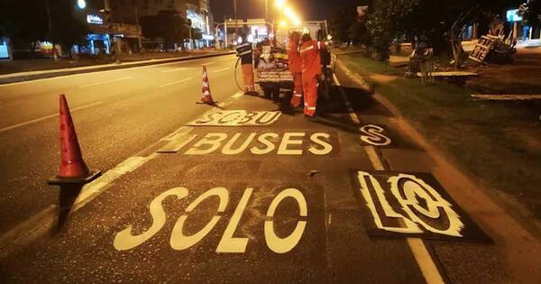 La Nación / En la ex-Transchaco implementan carril exclusivo para buses