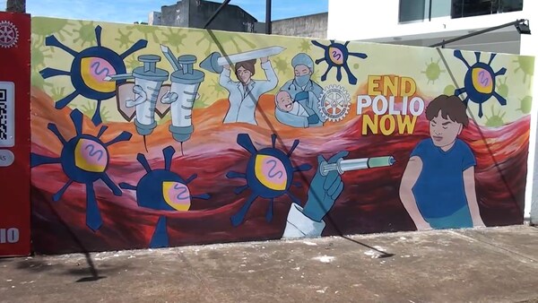 Rotary Club de Encarnación promueve la concientización sobre la Poliomielitis a través de un mural