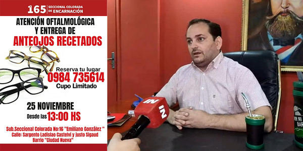 EN LA SECCIONAL COLORADA SE REALIZARÁN ATENCIONES OFTALMOLÓGICAS PARA LA COMUNIDAD - Itapúa Noticias