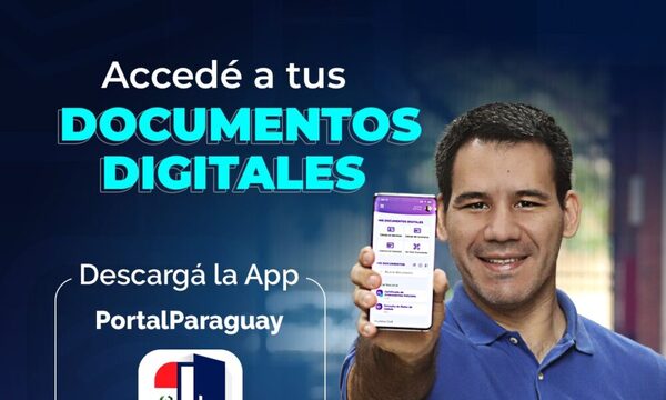 Documentos digitales ya están disponibles en la app PortalParaguay
