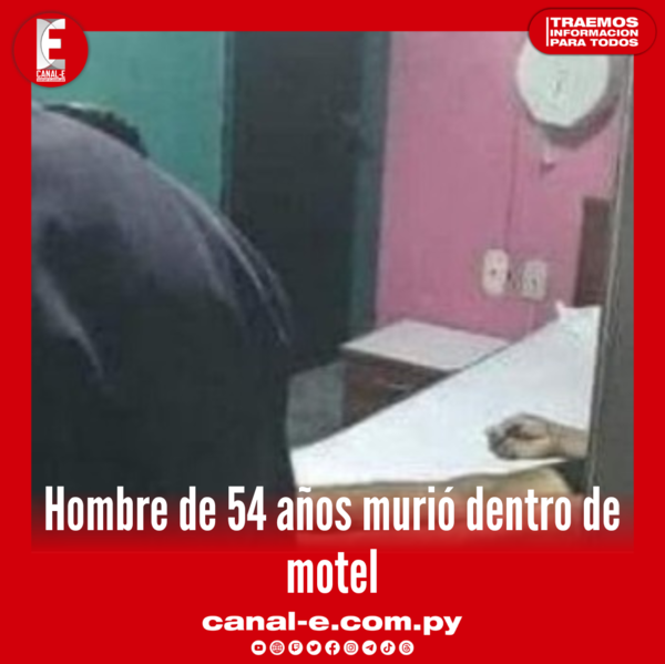 Hombre de 54 años murió dentro de motel