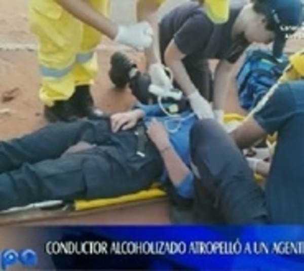 Conductor ebrio atropelló a agente de PMT - Paraguay.com