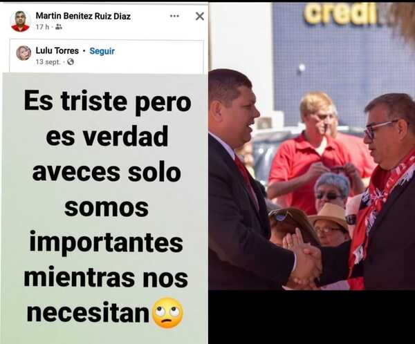 Martín Benítez: "Solo somos  importantes mientras nos necesitan"