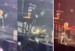 Luis Miguel sufre una caída en el escenario en México