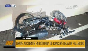 Grave accidente deja un fallecido en rotonda de Caacupé | Telefuturo