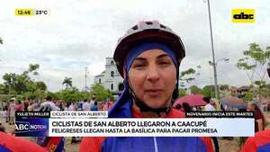 Video: Ciclistas de San Alberto llegaron a Caacupé - ABC Noticias - ABC Color