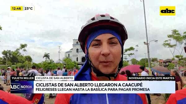 Video: Ciclistas de San Alberto llegaron a Caacupé - ABC Noticias - ABC Color