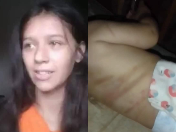 ¡Bestia humana! Arriero infeliz golpeó a una beba y a su pareja con varilla y zapatillas