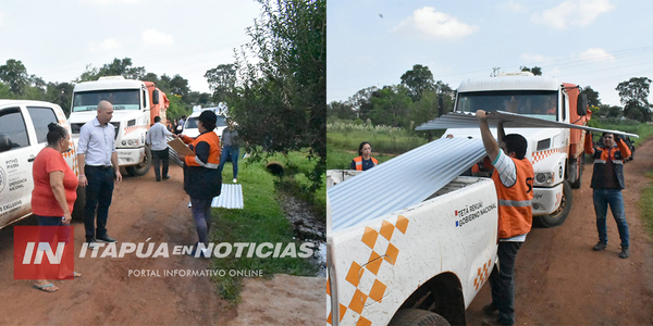 ASISTEN A FAMILIAS AFECTADAS POR EL TEMPORAL EN CAMBYRETÁ - Itapúa Noticias