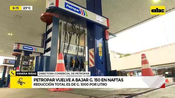 Video: Petropar vuelve a bajar G. 150 en naftas - ABC Noticias - ABC Color