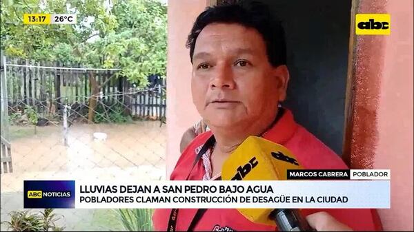 Video: lluvias dejan a San Pedro bajo agua - ABC Noticias - ABC Color