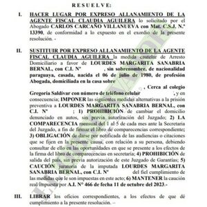 Fiscal se allana a libertad ambulatoria para jueza imputada por cohecho pasivo agravado