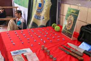 SENAD desmantela aguantadero e incautan estupefacientes escondidos en pelotas de tenis