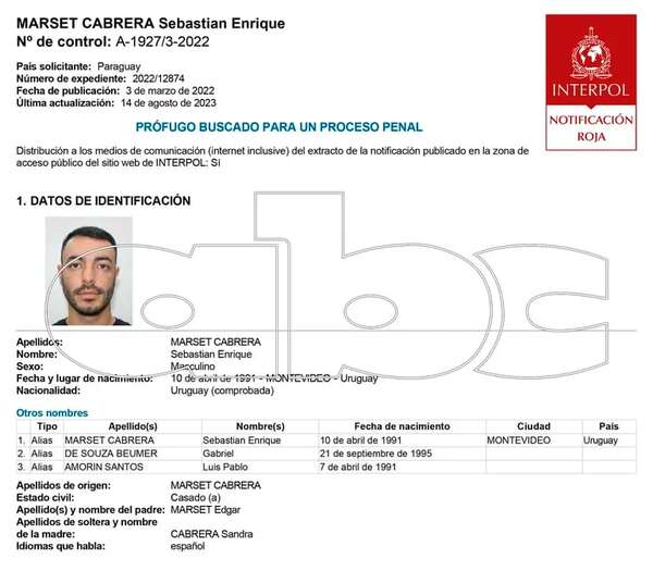 Marset quiere que su esposa, hermano y cuñado sean procesados en Uruguay - Policiales - ABC Color