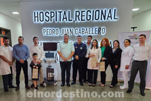 Con presencia del gobernador Juancho Acosta, Hospital Regional de Pedro Juan Caballero recibe equipo de Ecografía Modular - El Nordestino