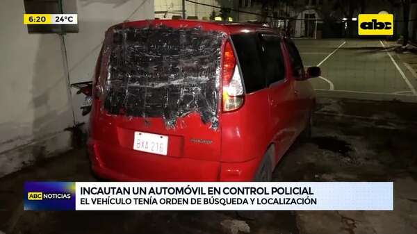 Video: Incautan un automóvil en control policial - ABC Noticias - ABC Color