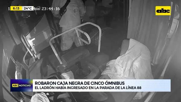 Video: Robaron caja negra de cinco ómnibus - ABC Noticias - ABC Color