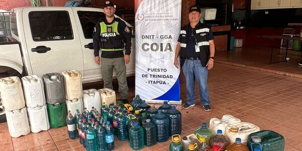 INCAUTARON VARIOS LITROS DE COMBUSTIBLE EN PUNTOS DE VENTA DE LA RUTA PY06 - Itapúa Noticias
