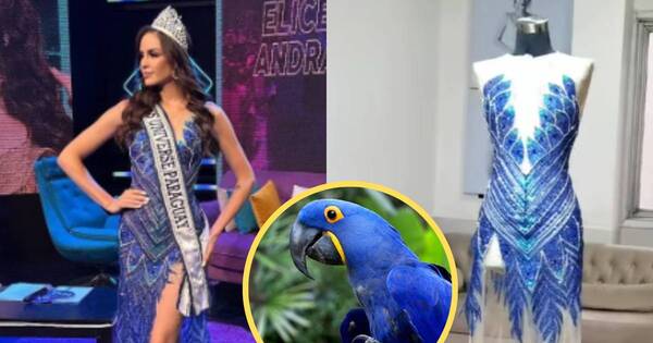 La Nación / “Guacamayo azul”: el vestido que debió usar Elicena de clasificar al top del MU