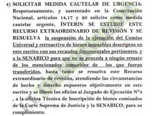 RGD solicita revisión extraordinaria de condena cuestionando confiscación de bienes