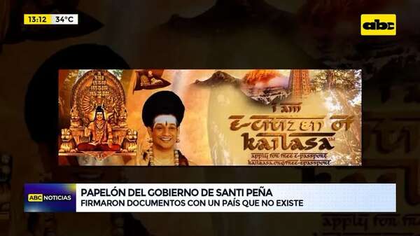 Papelón del gobierno de Santiago Peña: firmaron documentos con un país que no existe  - ABC Noticias - ABC Color