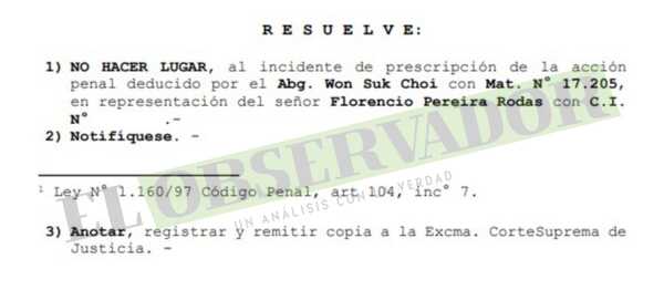 Rechazan nulidad de actuaciones e incidente de prescripción de fiscal imputado