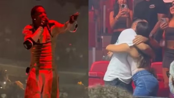Travis Scott interrumpe su show para que una pareja se reconcilie