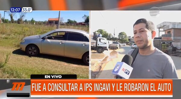 Fue a consultar a IPS Ingavi y le robaron el auto | Telefuturo