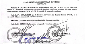 Destitución en el MAG por Firma con Nación Inexistente | OnLivePy