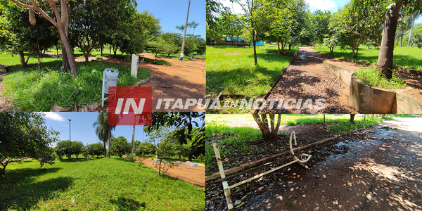 PLAZA REPÚBLICA ARGENTINA EN EL B° CIUDAD NUEVA DE ENCARNACIÓN EN ESTADO DEPLORABLE - Itapúa Noticias