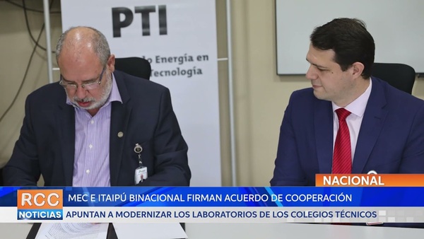 MEC e Itaipú suscriben convenio para la modernización de laboratorios de colegios técnicos
