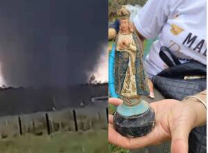 Se encomiendan a la imagen de la Virgen que “venció” al tornado en Cordillera