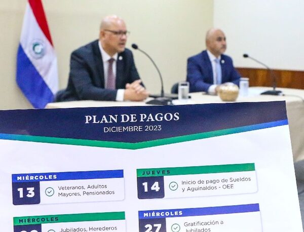 Anuncian cronograma de pagos de salarios y aguinaldo de fin de año