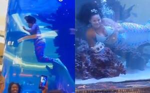 Diario HOY | VIDEO| Una "sirena" casi se ahoga durante un espectáculo